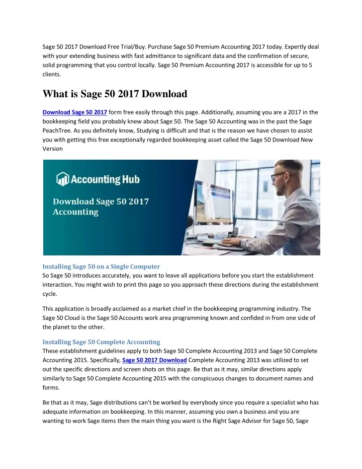 sage 50 2017 download free trial buy purchase