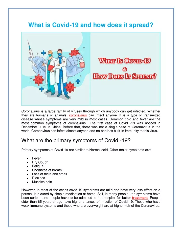 what is covid 19 and how does it spread