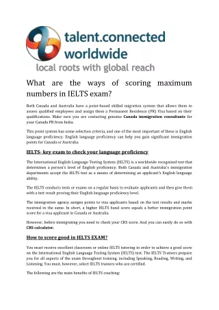 What are the ways of scoring maximum numbers in IELTS exam