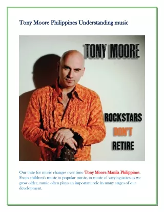 Tony Moore Philippines Understanding music
