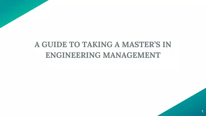 a guide to taking a master s in engineering