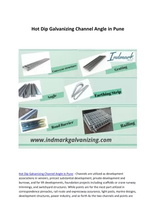 Hot Dip Galvanizing Channel Angle in Pune