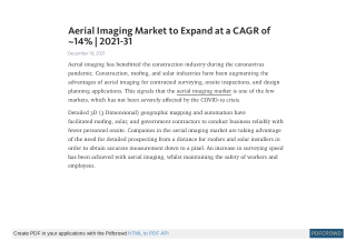 aerial imaging market to expand at a cagr