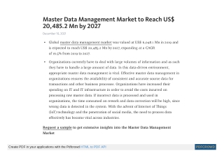 master data management market to reach