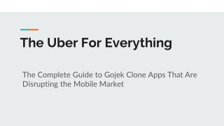 Gojek Clone Script For Your Business