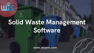 WIS - One Of The Best Solid Waste Management Software