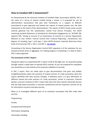 how to conduct soc 2 assessment