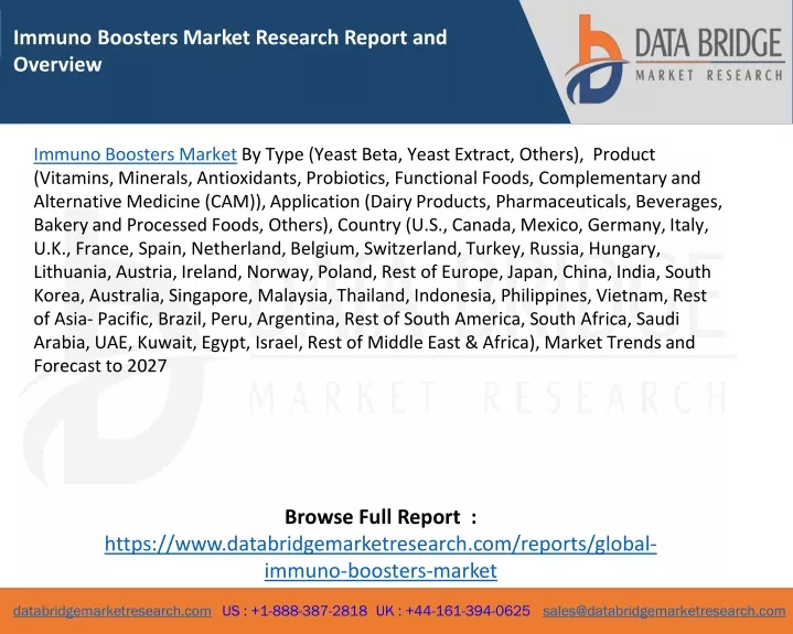 immuno boosters market research report
