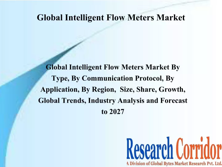 global intelligent flow meters market
