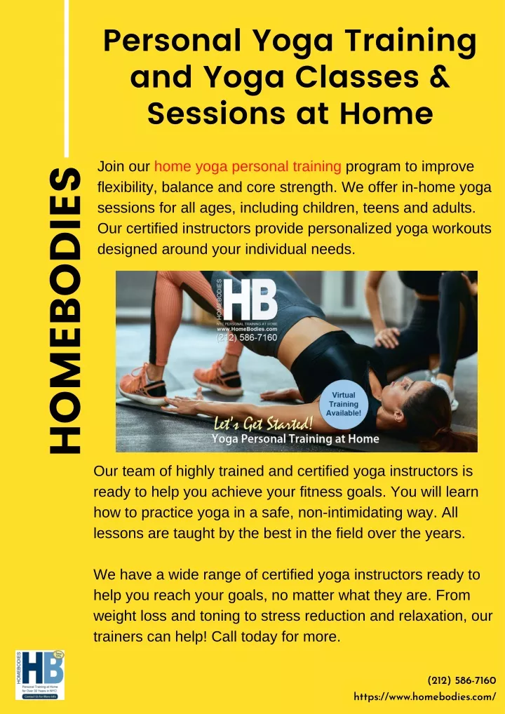personal yoga training and yoga classes sessions