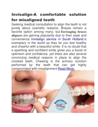 invisalign a comfortable solution for misaligned