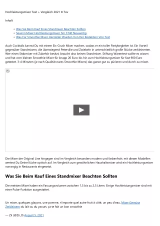 hochleistungsmixer test vergleich 2021 t v