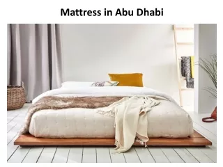Mattress in Abu Dhabi