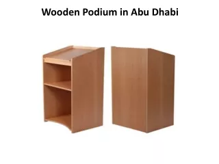 Wooden Podium in Abu Dhabi