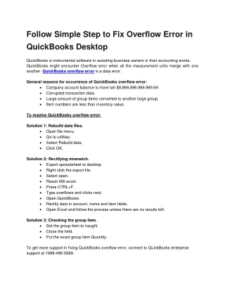 follow simple step to fix overflow error