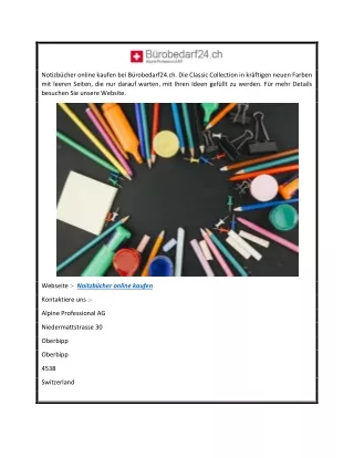 Noitzbücher online kaufen  Bürobedarf24.ch