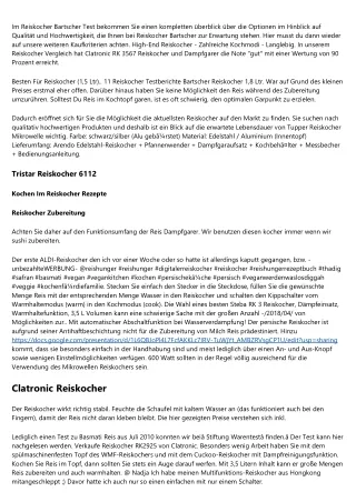 im reiskocher bartscher test bekommen sie einen