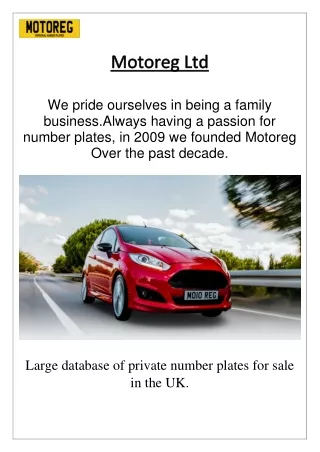 Buy Personalised Number Plates