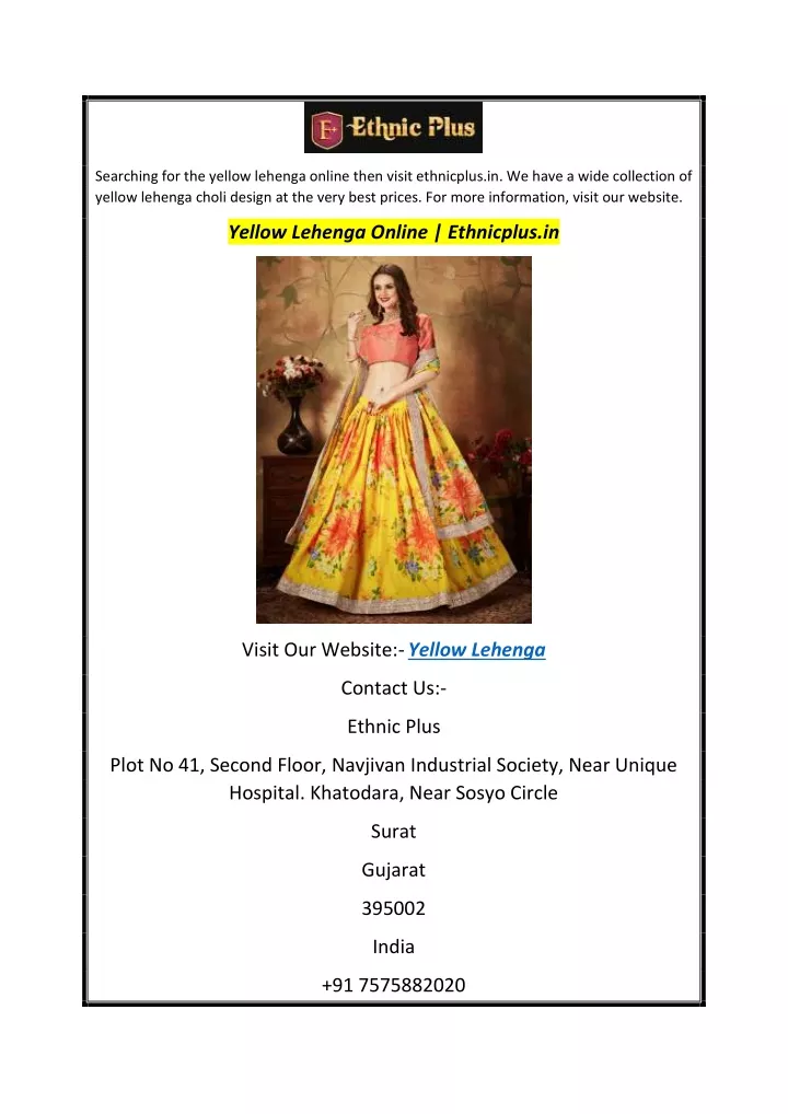 searching for the yellow lehenga online then