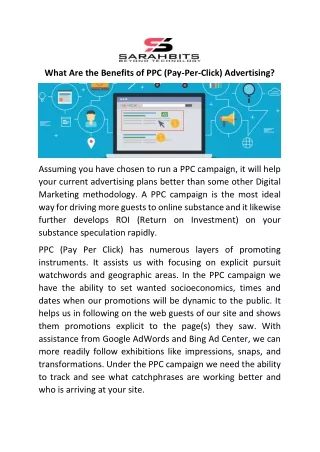 What Are The Benefits of PPC (Pay-Per-Click) Advertising?