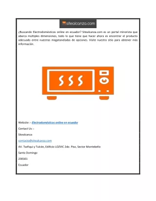 Electrodomésticos online en ecuador  Sitealcanza.com