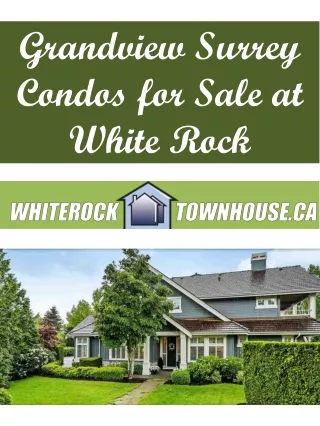 Grandview Surrey Condos for Sale at White Rock