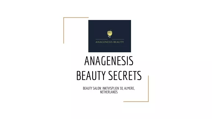 anagenesis beauty secrets