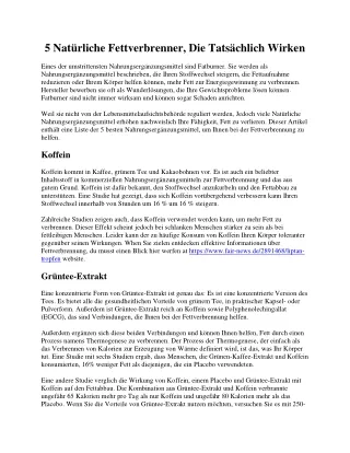 5 natürliche Fettverbrenner, die wirklich wirken