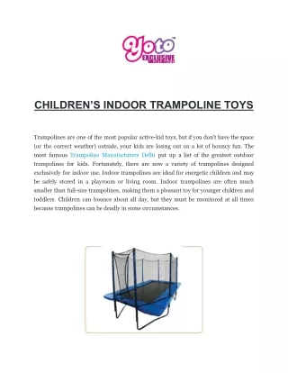CHILDREN’S INDOOR TRAMPOLINE TOYS (1)