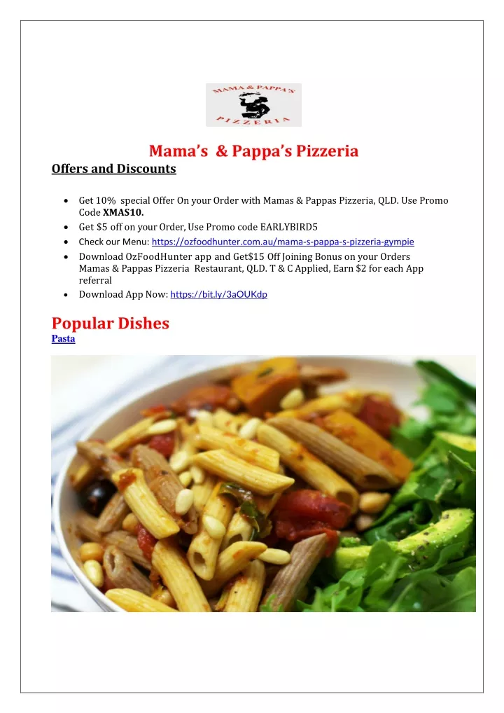 mama s pappa s pizzeria offers and discounts