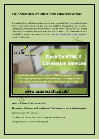 top 7 advantages of flash to html5 conversion