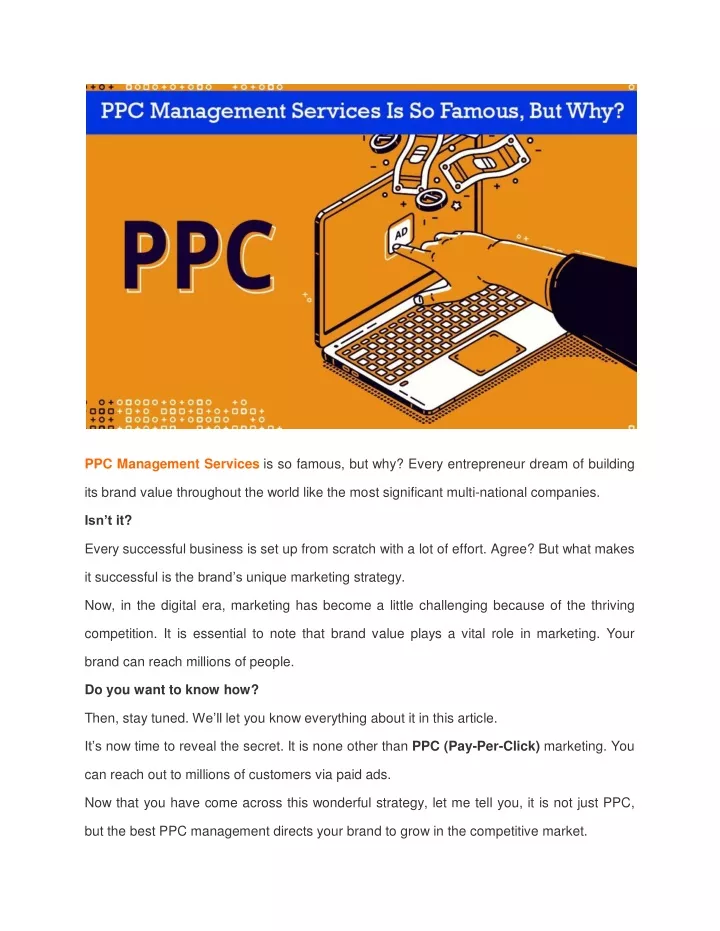 ppc management services is so famous
