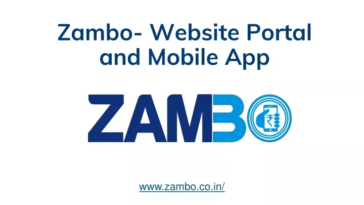 zambo website portal and mobile app