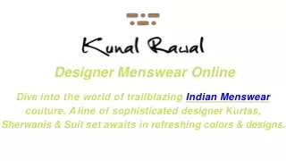 Designer Menswear Online