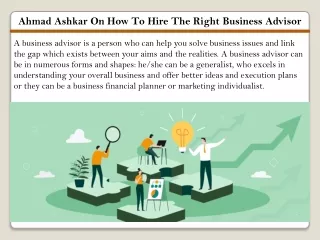 ahmad ashkar on how to hire the right business