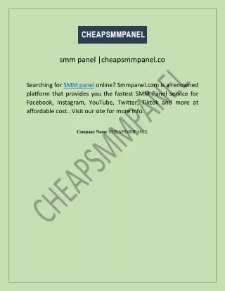 smm panel cheapsmmpanel co