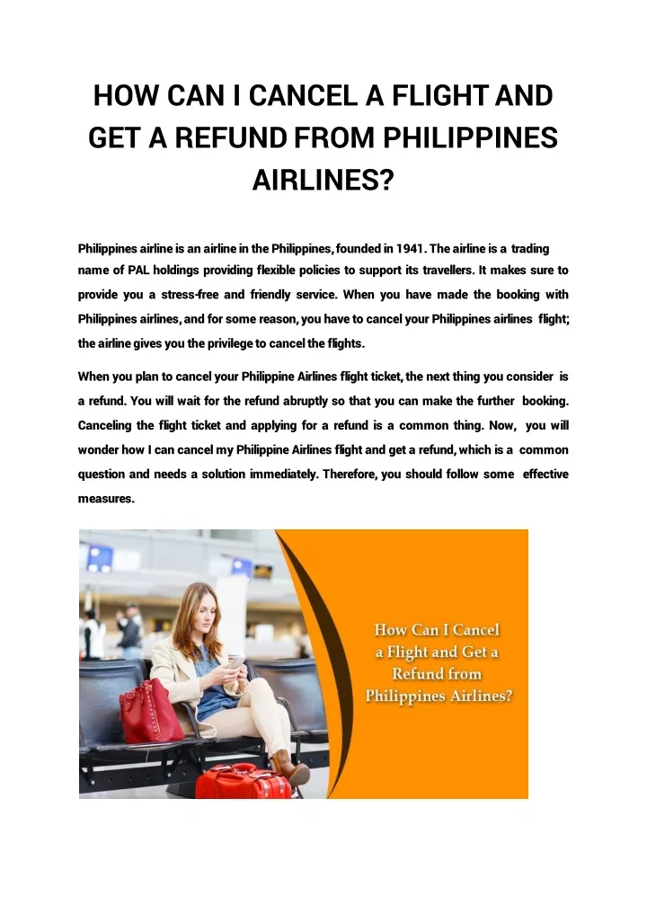 how can i cancel a flight and get a refund from philippines airlines