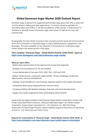 global demerara sugar market
