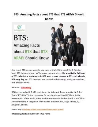 BTS: Amazing Facts about BTS that BTS ARMY Should Know