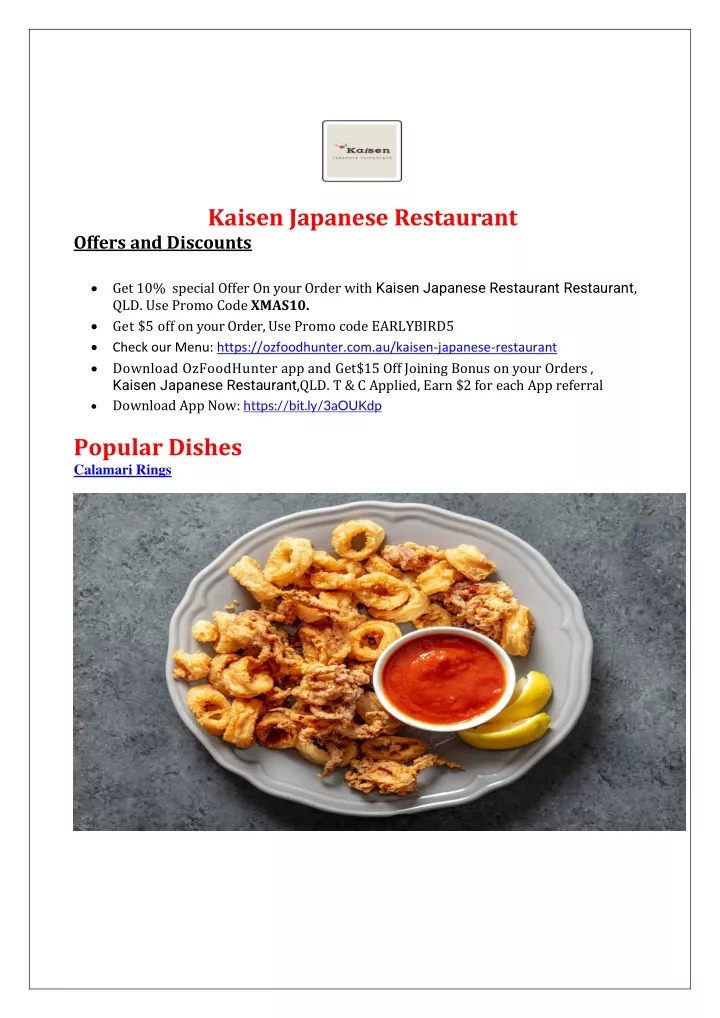 kaisen japanese restaurant offers and discounts