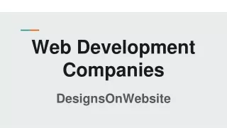 Web Development Companies