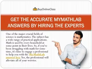 Get the accurate MyMathLab answers by hiring the experts