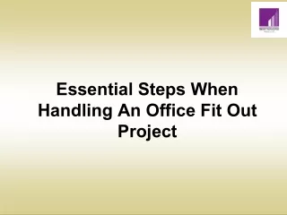 Essential Steps When Handling An Office Fit Out Project