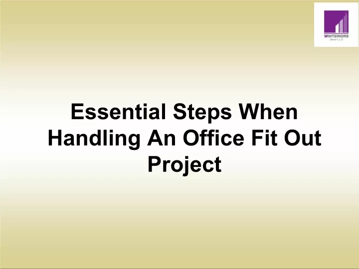 essential steps when handling an office