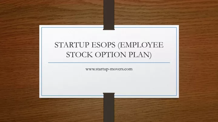 startup esops employee stock option plan