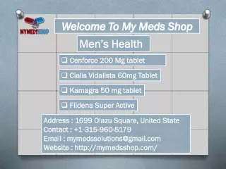 welcome to my meds shop