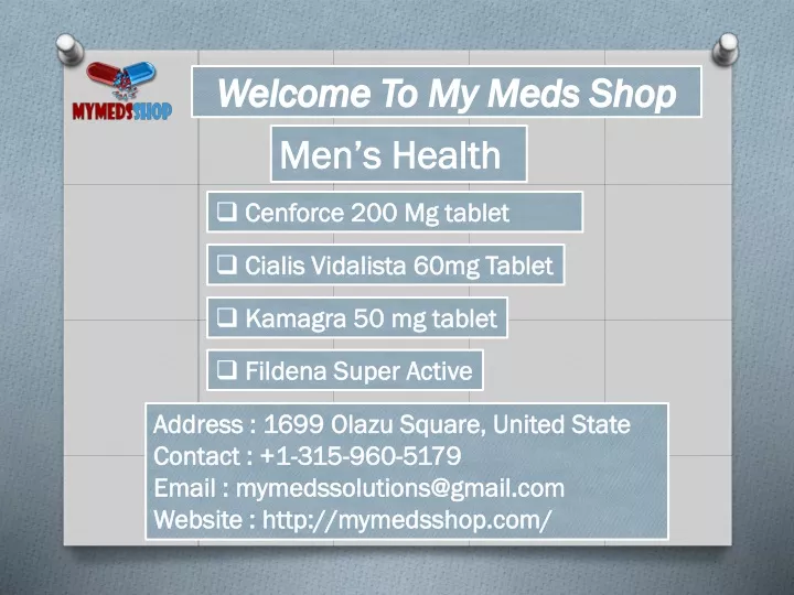 welcome to my meds shop