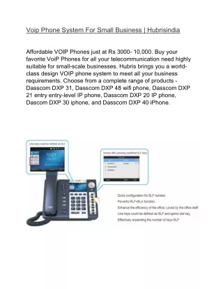 voip phone system for small business hubrisindia