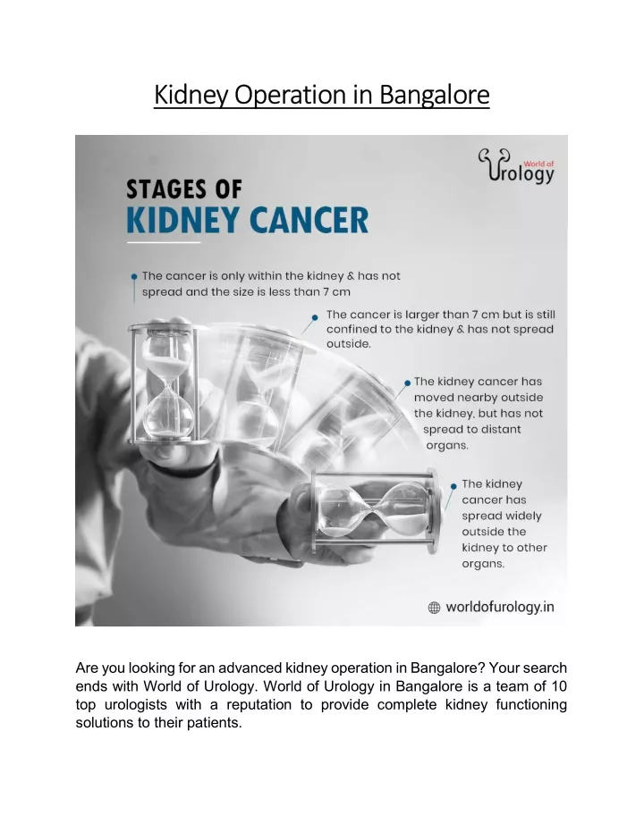 kidney operation in bangalore kidney operation