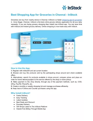 best shopping app for groceries in chennai instock